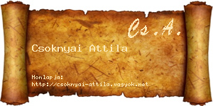 Csoknyai Attila névjegykártya